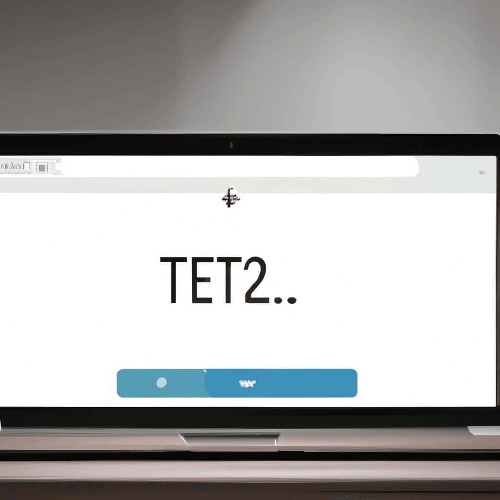 Computer screen displaying text 'TET2..'