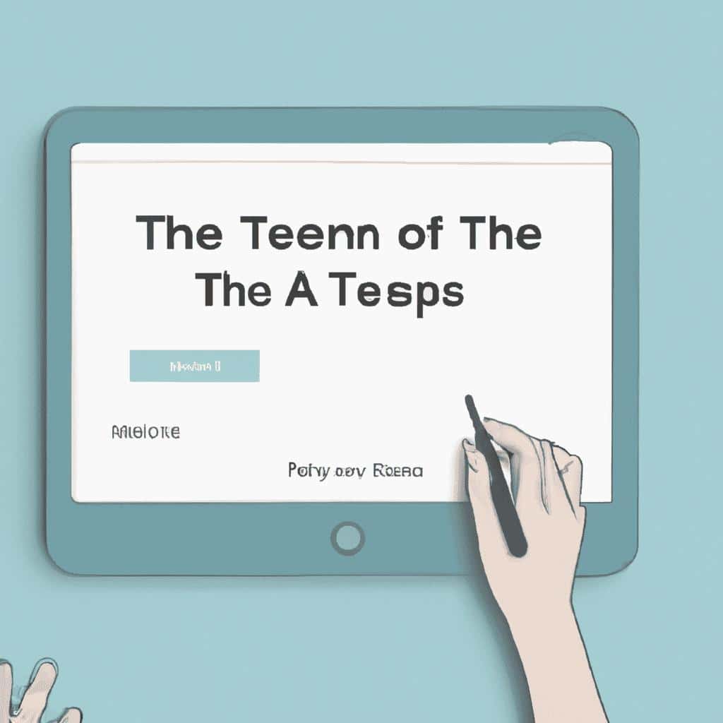 Tablet screen with stylus and text input